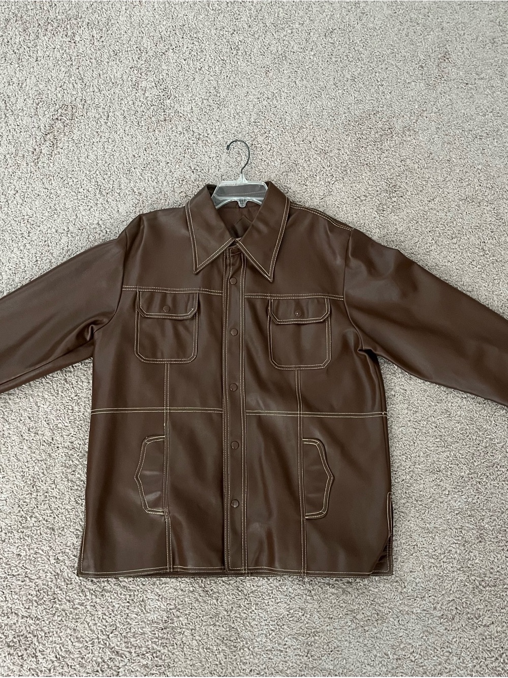 Vintage Aventura Brown Vinyl Jacket Coat